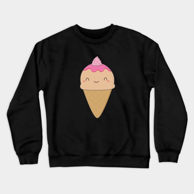 Kawaii and cute ice cream t-shirt Crewneck Sweatshirt by happinessinatee